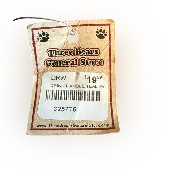 Muggiez Drink Handle – Teal Abstract Print – Made in USA (Texas) - Picture 3 of 5